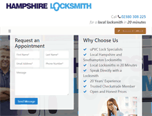 Tablet Screenshot of hampshirelocksmith.co.uk